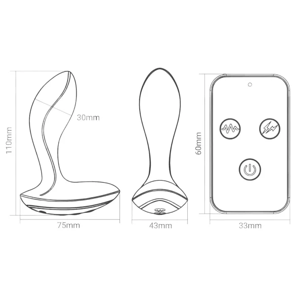 INTOYOU Herrules - elektro analvibrator - sort