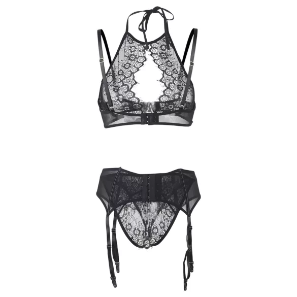 Adalet Evelyn - 3-delt blondelingerisæt (sort) - L/XL