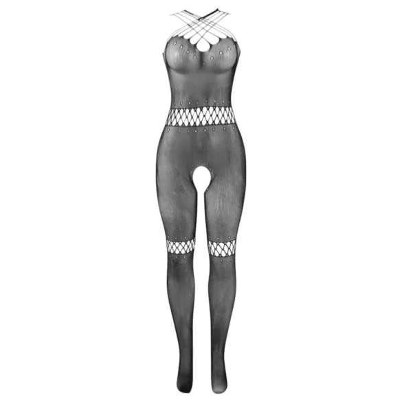 Adalet Kona - net catsuit - åben skridt - sort