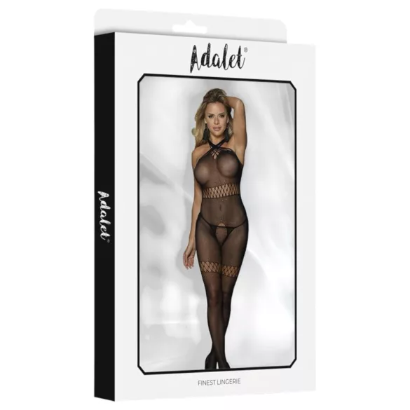 Adalet Kona - net catsuit - åben skridt - sort