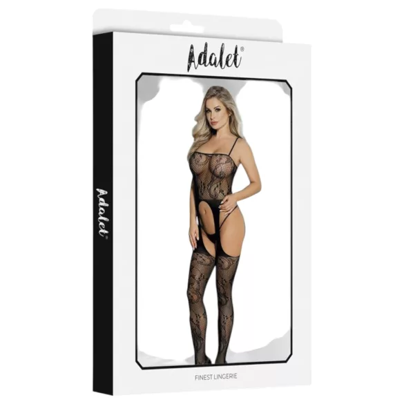 Adalet Lilly - lingeriesæt - blomster netmønster - sort