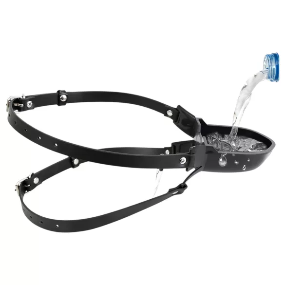 Latetobed - mundspærrer med drikketud - sort