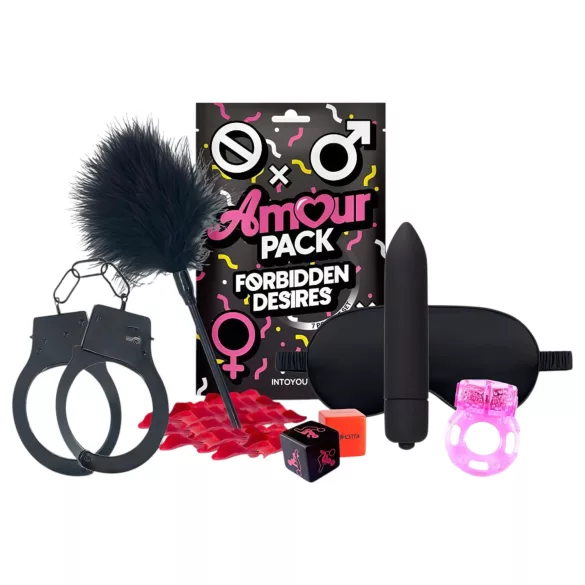 Amour Pack Forbidden Desires - begyndersæt med vibrator - 7 dele