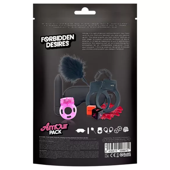 Amour Pack Forbidden Desires - begyndersæt med vibrator - 7 dele