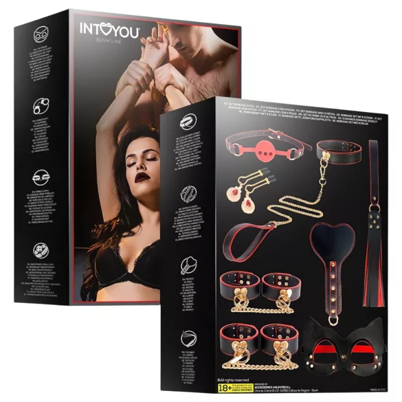 INTOYOU - BDSM sæt - avanceret - 8 dele - sort