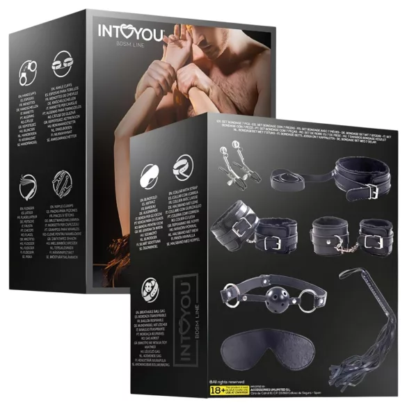 INTOYOU - BDSM startsæt - 7 dele - sort