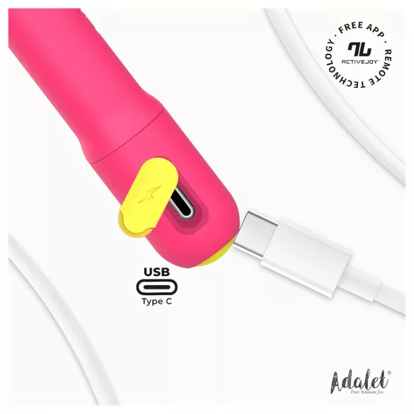 Adalet Gently - G-punkt og prostata vibrator - smart funktion - pink