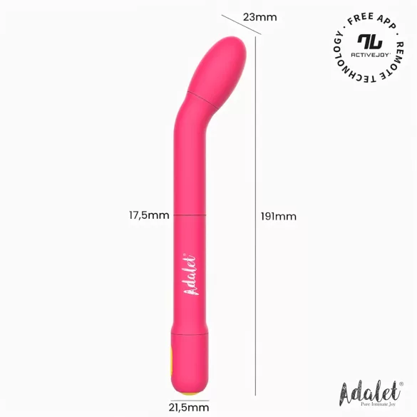 Adalet Gently - G-punkt og prostata vibrator - smart funktion - pink