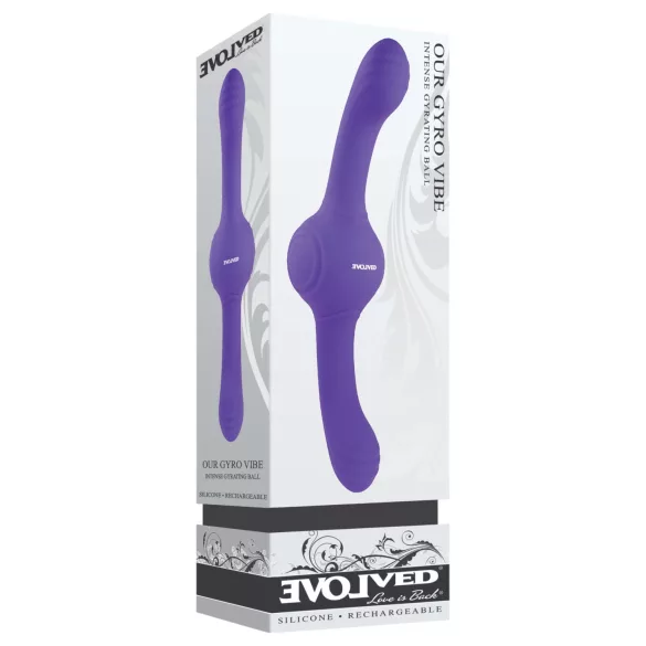 Evolved - dobbelt vibrator med vibration og rotation - genopladelig lilla