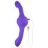 Evolved Vores Gyro-Vibe - genopladelig, vibrerende dobbeltdildo (lilla)