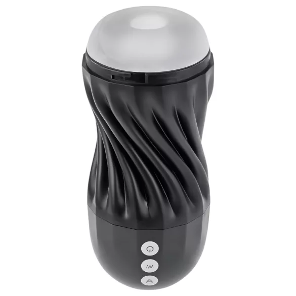 Playboy Solo Stroker - genopladelig sugemasturbator (sort)