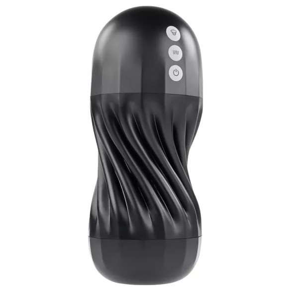 Playboy Solo Stroker - genopladelig sugemasturbator (sort)