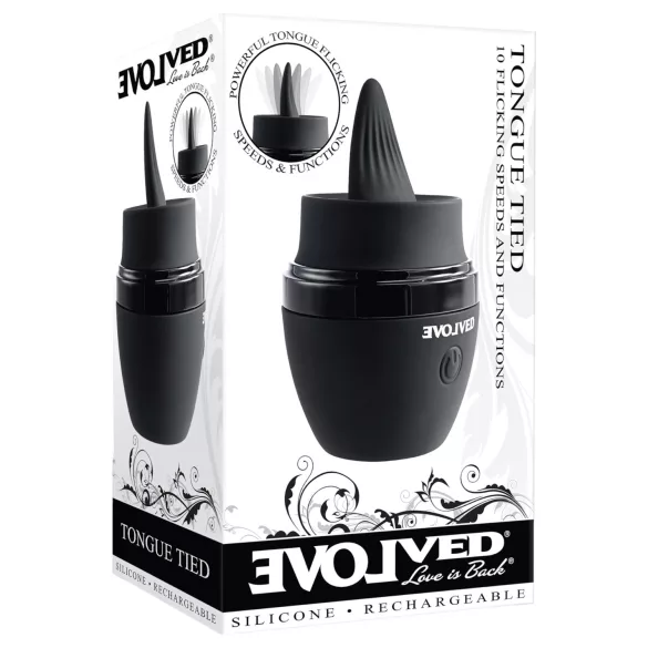 Evolved - klitorisvibrator med tunge - genopladelig - sort