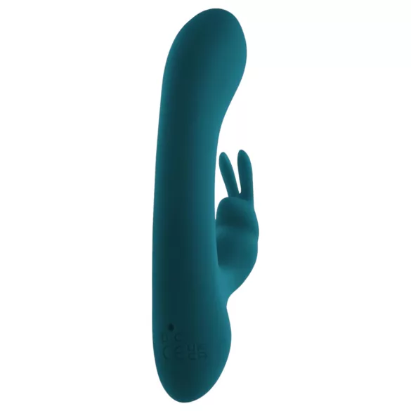Playboy Rabbit - klitorisvibrator med arm - genopladelig, vandtæt, turkis