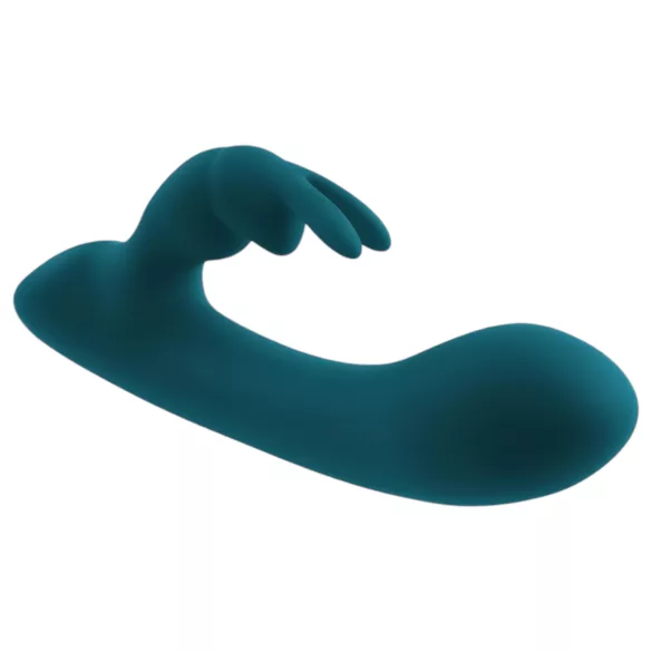 Playboy Rabbit - klitorisvibrator med arm - genopladelig, vandtæt, turkis
