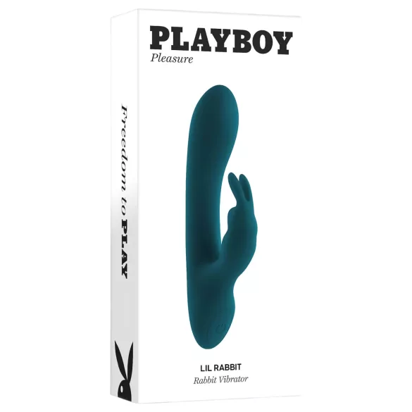 Playboy Rabbit - klitorisvibrator med arm - genopladelig, vandtæt, turkis