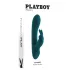 Playboy Rabbit - klitorisvibrator med arm - genopladelig, vandtæt, turkis