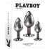 Playboy - Anal Plug Sæt - 3 stk. (Sølv)