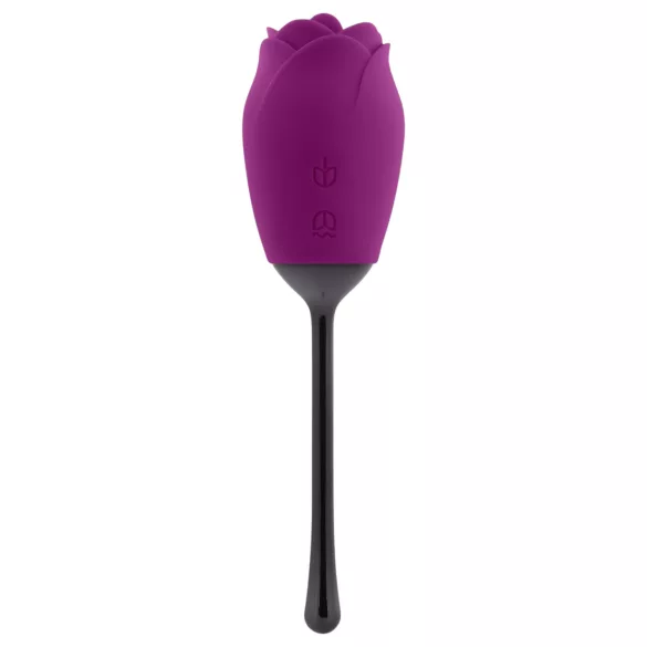 Playboy - klitorisvibrator med tunge - genopladelig vandtæt - lilla