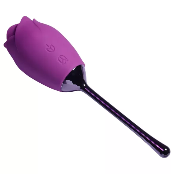 Playboy - klitorisvibrator med tunge - genopladelig vandtæt - lilla