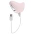 Playboy Palm - genopladelig og vandtæt 2i1 klitorisvibrator (pink)