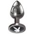 Playboy Tux - anal plug - lille (sølv)