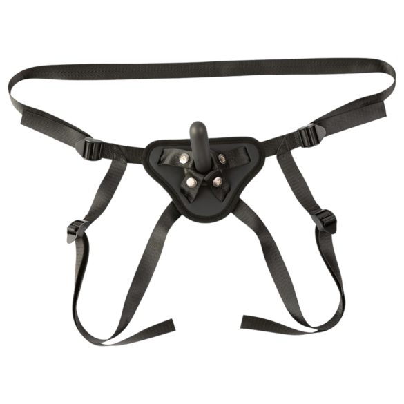 Sei Mio strap-on med sele - 12,5 cm (sort)