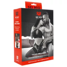 Sei Mio - påspændingsdildo med sele - 15 cm (sort)
