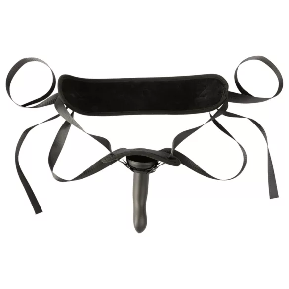 Sei Mio - strap-on dildo med harness - 15 cm - sort