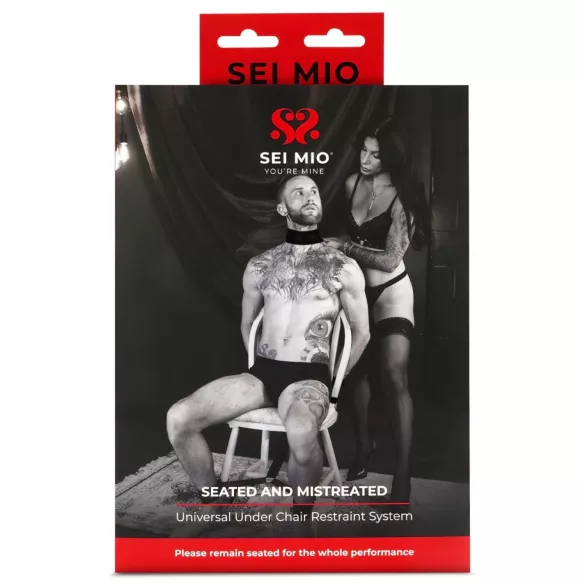 Sei Mio - bondage bånd til stol - justerbar - sort