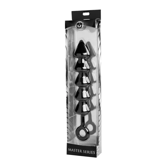 Spades - analdildo med perler - sort