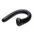 Hosed Spiral - analdildo med sugekop - sort - 19 cm