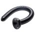 HOSED Rillet Slange 19 - sugekop anal dildo (sort)