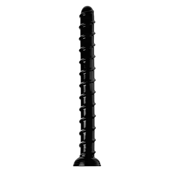 Hosed Swirl Tchick - analdildo - lang fleksibel - silikone/sort - 18 cm