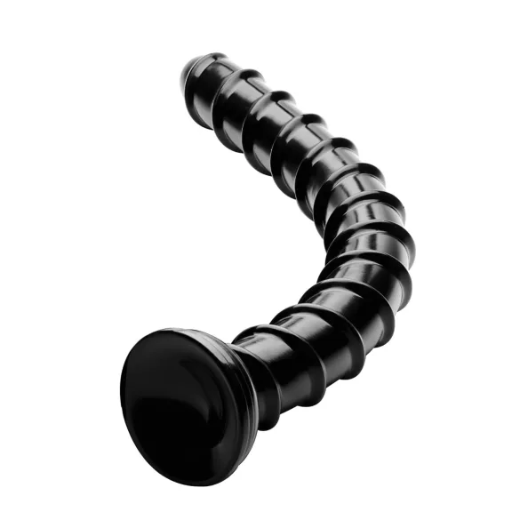 Hosed Swirl Tchick - analdildo - lang fleksibel - silikone/sort - 18 cm