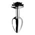 Booty Sparks Black Rose - aluminium anal plug (sølv-sort)