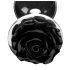 Booty Sparks Black Rose - aluminium anal plug (sølv-sort)