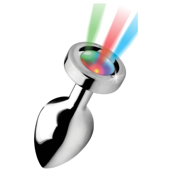 Booty Sparks - analplug med lys - medium - sølv