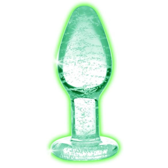 Booty Sparks Glødende S - glas anal plug (gennemsigtig)