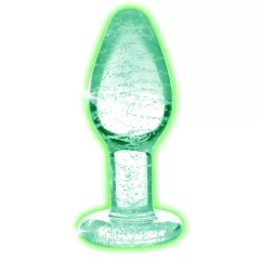   Booty Sparks - butt plug - glow in the dark - glas - L - gennemsigtig