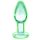 Booty Sparks Glow i mørket L - glas anal plug (gennemsigtig)