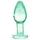 Booty Sparks Glow in the Dark L - glas buttplug (gennemsigtig)