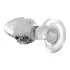 Booty Sparks Glow in the Dark L - glas buttplug (gennemsigtig)