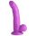 XR Brands POP - sugekop-dildo med kugler - 19 cm (lilla)