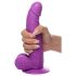 XR Brands POP - sugekop-dildo med kugler - 19 cm (lilla)