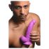 XR Brands POP - sugekop-dildo med kugler - 19 cm (lilla)