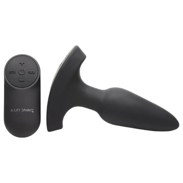 Booty Sparks Laser - genopladelig anal vibrator (sort)
