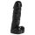 Mørk Pecker - kropslys - penis med kugler - sort (352g)