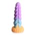 Mystique enhjørning dildo - 21cm (lilla-gul)