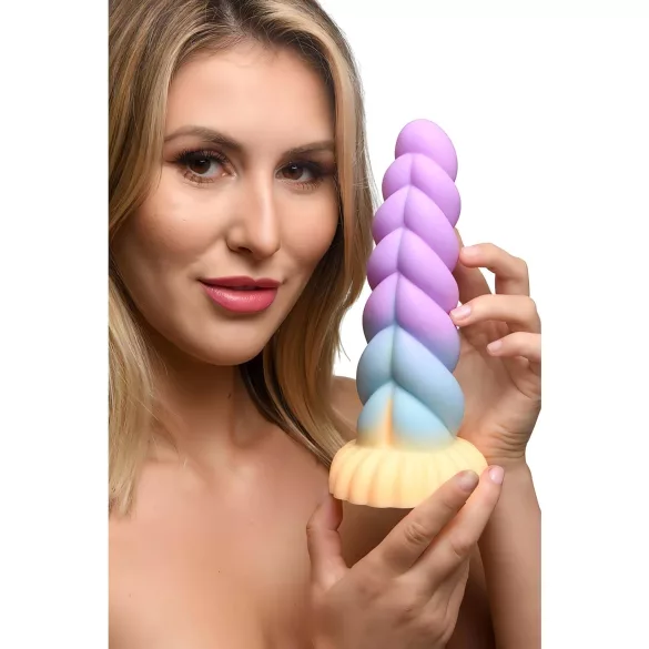 Creature Cocks Mystique - dildo - unicorn design - 21cm lilla/gul